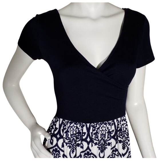 Gilli Womens Maxi Floral Print Ryland Knit 2fer Comfort Stretch Vneck Size Small - Picture 2 of 6